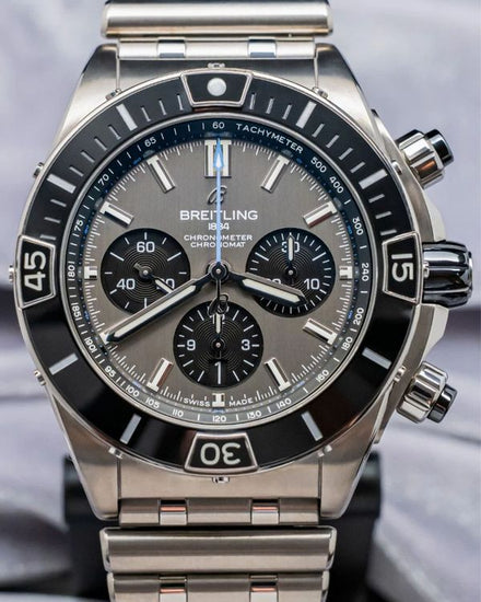 Breitling Super Chronomat B01 44MM Grey Dial Titanium Bracelet (EB0136251M1E1)