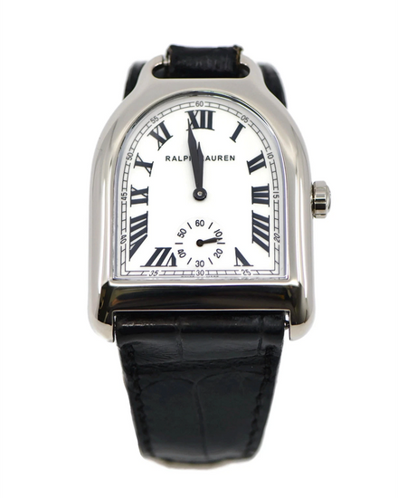 Ralph Lauren Stirrup 32MM White Dial Leather Strap (RLR0022703)