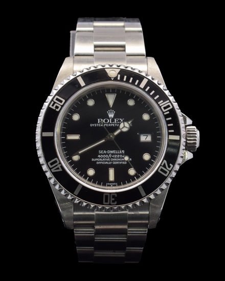 1989 (L Serial) Rolex Sea-Dweller 4000 40MM Black Dial Oyster Bracelet (16600)