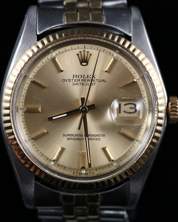 1974 Rolex Oyster Perpetual Date 36MM Champagne Dial Two-Tone Jubilee Bracelet (1601)