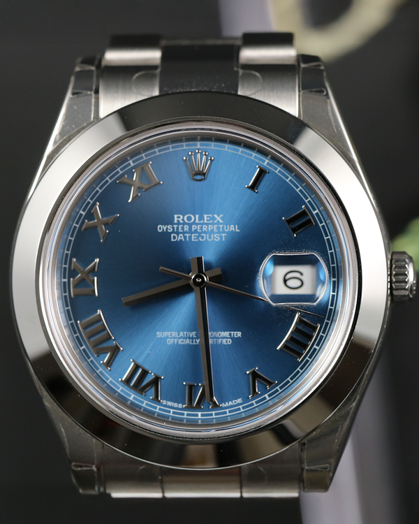 2016 Rolex Datejust II 41MM Blue Dial Oyster Bracelet (116300)