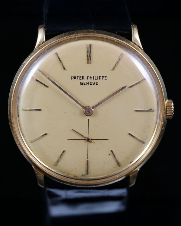 1959 Patek Philippe Calatrava 33MM Champagne Dial Leather Strap (2573)