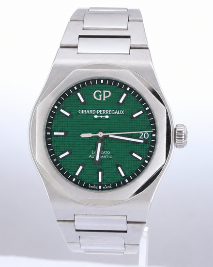 No Reserve - 2023 Girard Perregaux Laureato 42MM Green Dial Steel Bracelet (81010.11.3153.1CM)
