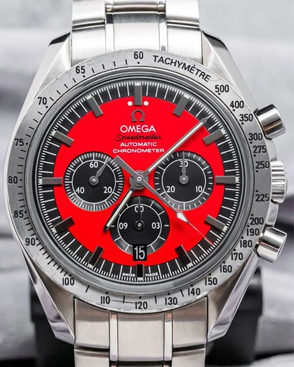 2007 Omega Speedmaster "Michael 'The Legend' Schumacher" 42MM Red Dial Steel Bracelet (3506.61.00)
