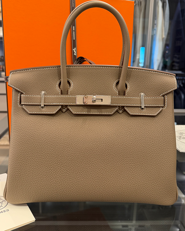 Hermès Birkin 30 Medium Etoupe Leather Palladium Hardware (Birkin)