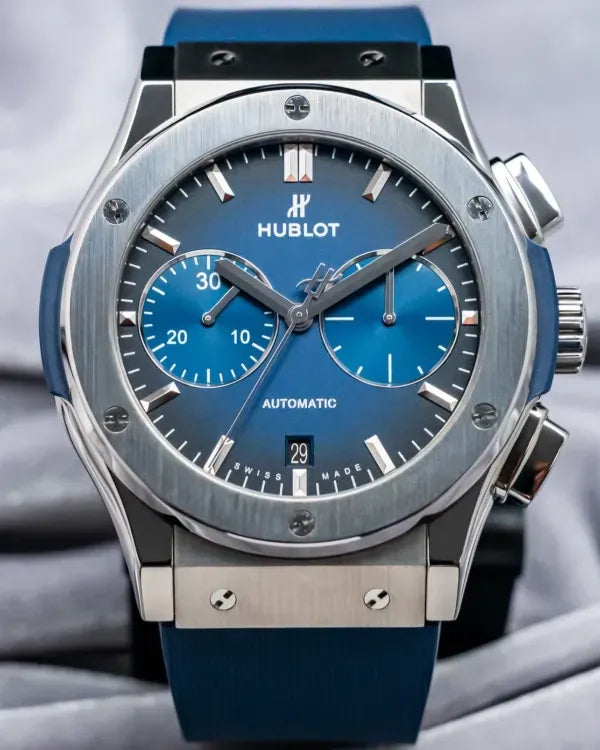 Hublot Classic Fusion 45MM Blue Dial Rubber Strap (521.NX.6670.LR.JPN18)
