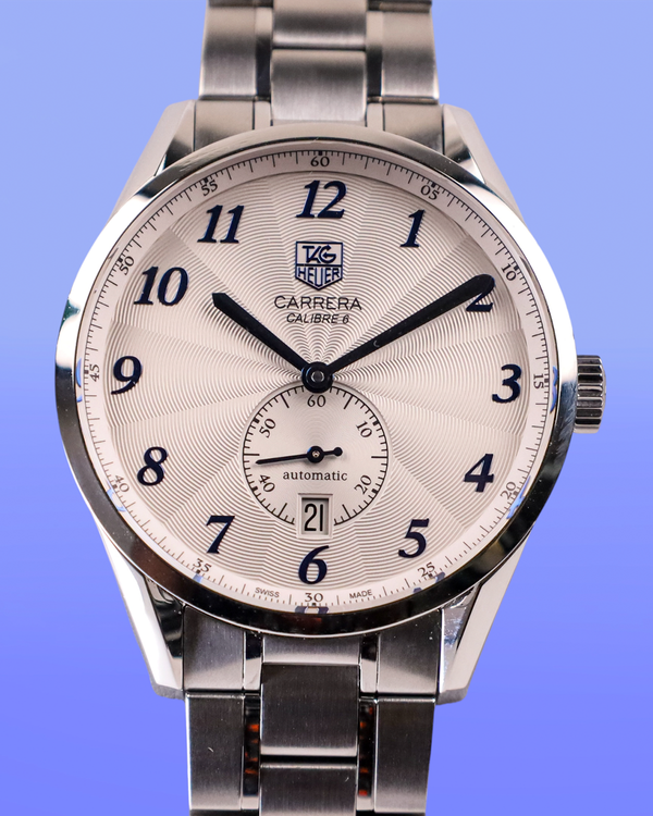No Reserve - Tag Heuer Carrera Calibre 6 Heritage 39MM Silver Dial Steel Bracelet (WAS2110.BA0732)