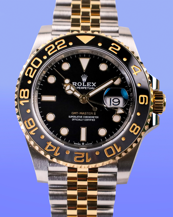 2026 Rolex GMT-Master II "Bumblebee" 40MM Black Dial Two-Tone Jubilee Bracelet (126713GRNR)