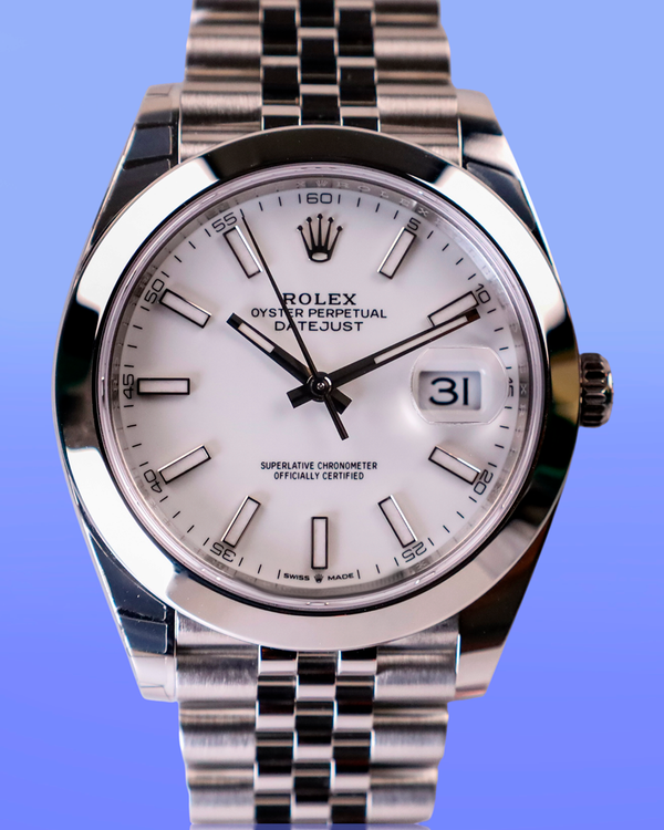 2026 Rolex Datejust 41MM White Dial Jubilee Bracelet (126300)