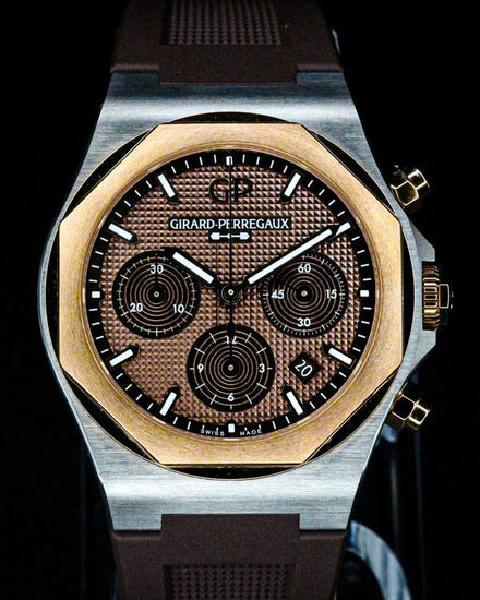 2026 Girard Perregaux Laureato Chronograph L. E. 42MM Brown Dial Rubber Strap (81020-56-3578-1CX)