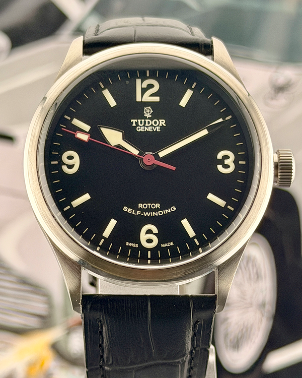No Reserve - Tudor Heritage Ranger 41MM Black Dial Aftermarket Leather Stra (79910)