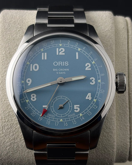 No Reserve - 2026 Oris Big Crown Pointer Date 38MM Blue Dial Steel Bracelet (01 473 7786 4065)