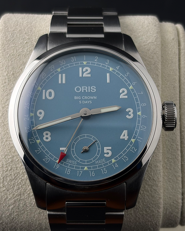 No Reserve - 2026 Oris Big Crown Pointer Date Calibre 473 38MM Blue Dial Steel Bracelet (01 473 7786 4065)