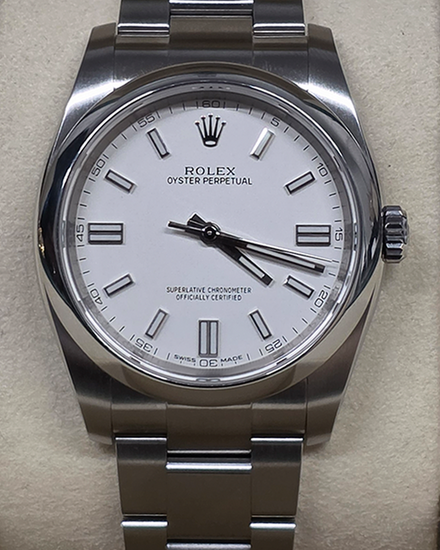 2019 Rolex Oyster Perpetual 36MM White Dial Oyster Bracelet (116000)