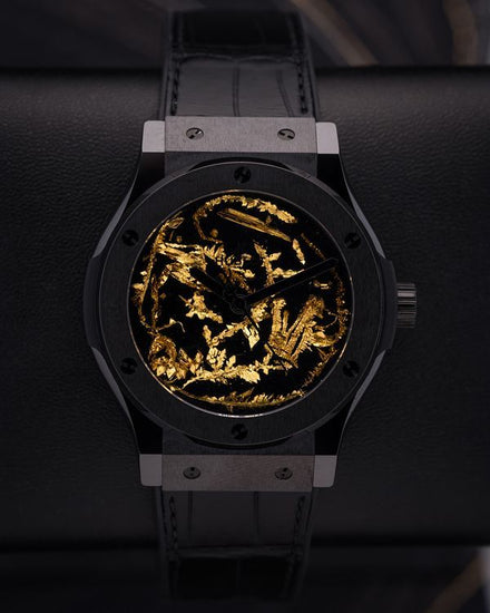 2024 Hublot Classic Fusion "Gold Crystal Firmament" 45MM Gold Dial Leather Strap (511.CX.0660.LR)