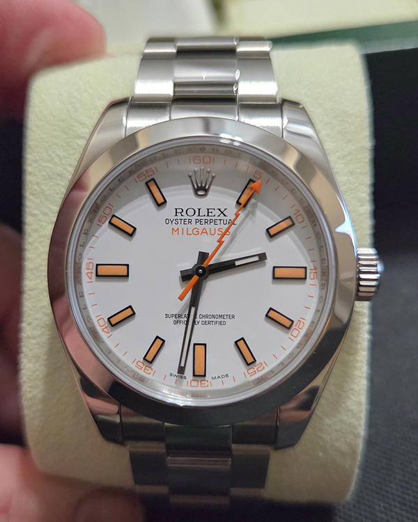 2008 Rolex Milgauss 40MM White Dial Oyster Bracelet (116400)