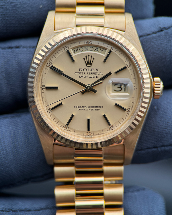 Rolex Day-Date 36MM Champagne Dial Yellow Gold President Bracelet (1803)