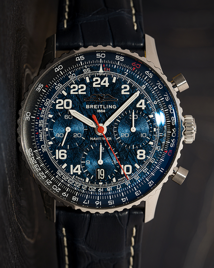 2026 Breitling Navitimer "Cosmonaute" L.E. 41MM Blue Dial Leather Strap (AB02307A1C1P1)