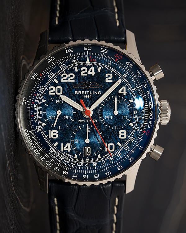 2023 Breitling Navitimer "Cosmonaute" L.E. 41MM Blue Dial Leather Strap (AB02307A1C1P1)