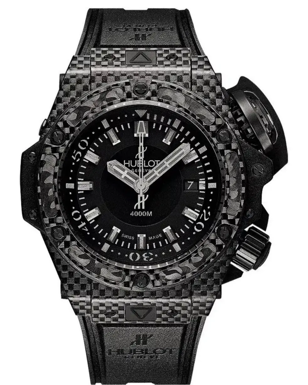 Hublot King Power Diver Carbone L.E. 48MM Black Dial Rubber Strap (731.QX.1140.RX)
