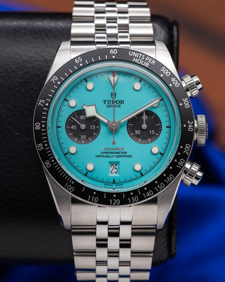 Tudor Black Bay Chrono 41MM Blue "Flamingo" Dial Steel Bracelet (79360N)