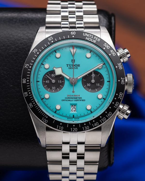 Tudor Black Bay Chrono 41MM Blue "Flamingo" Dial Steel Bracelet (79360N)