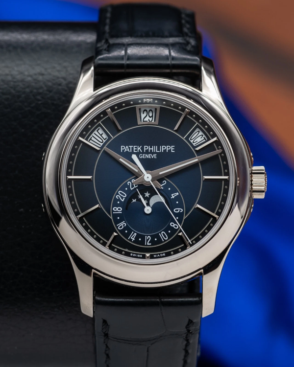 2025 Patek Philippe Annual Calendar 40MM Blue Dial Leather Strap (5205G-013)