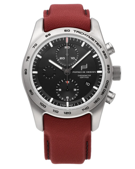 Porsche Design Chronotimer 42MM Black Dial Leather Strap (6004.0.00.075.00.0)