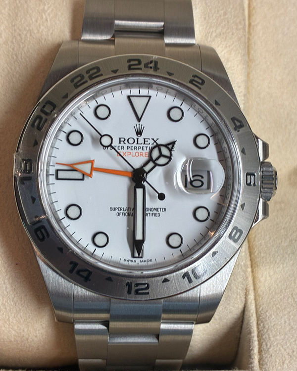 2016 Rolex Explorer II "Polar" 42MM White Dial Steel Bracelet (216570)