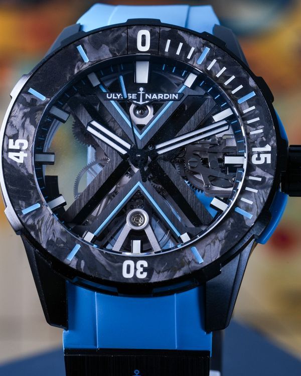 2024 Ulysse Nardin Diver X Skeleton Azure 44MM Skeleton Dial Rubber Strap (3723-170-2B/3A)
