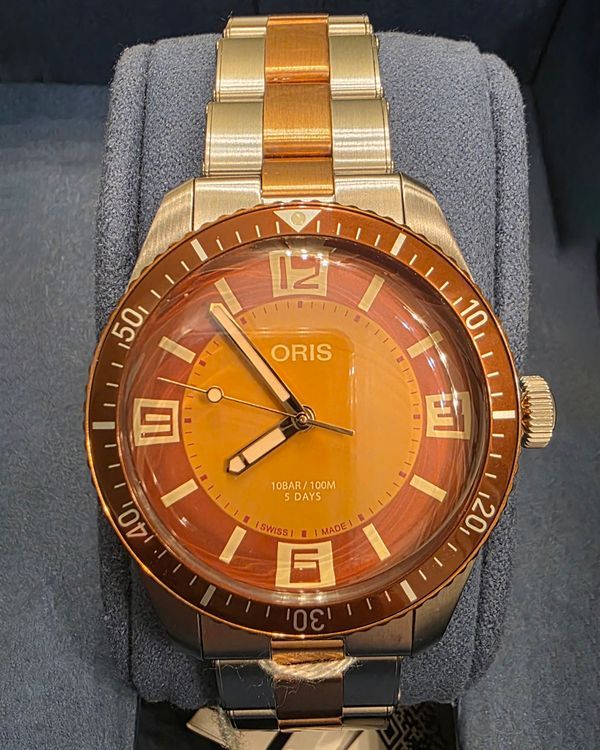 Oris Sixty-FIve 40MM Brown Dial Two-Tone Bracelet (01 400 7772 4316)