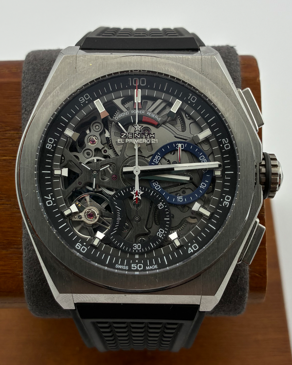 2019 Zenith Defy El Primero 21 44MM Skeleton Dial Leather Strap (95.9000.9004)