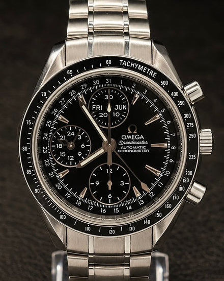 No Reserve - 2016 Omega Speedmaster Day-Date 40MM Black Dial Steel Bracelet (3220.50.00)