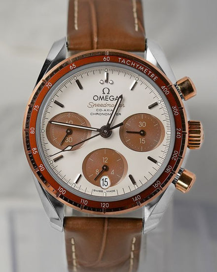 2022 Omega Speedmaster 38MM Brown "Capuccino" Dial Leather Strap (324.23.38.50.02.002)