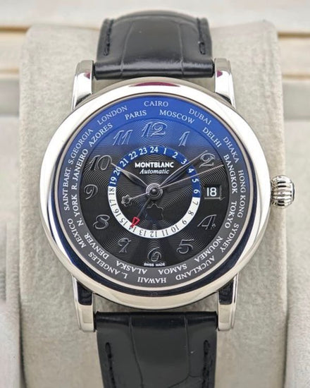 Montblanc Star 42MM Black Dial Leather Strap  (106464)