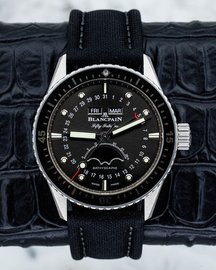 2024 Blancpain Fifty Fathoms Bathyscaphe 43MM Grey Dial Textile Strap (5054-1110-B52A)