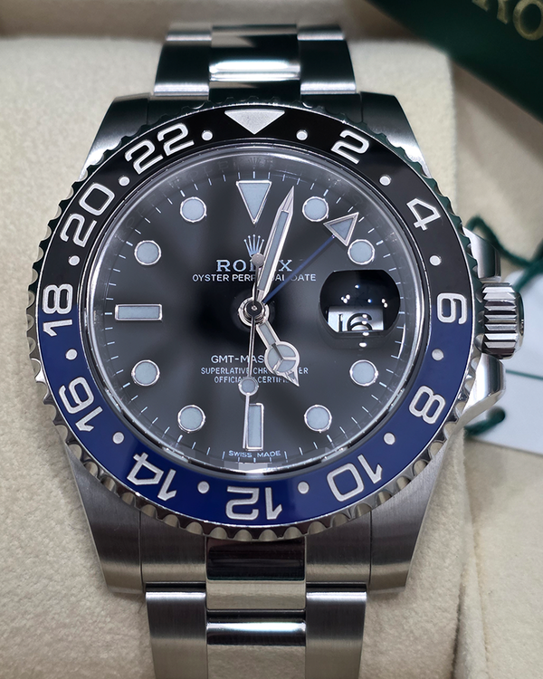 2016 Rolex GMT-Master II "Batman" 40MM Black Dial Oyster Bracelet (116710BLNR)