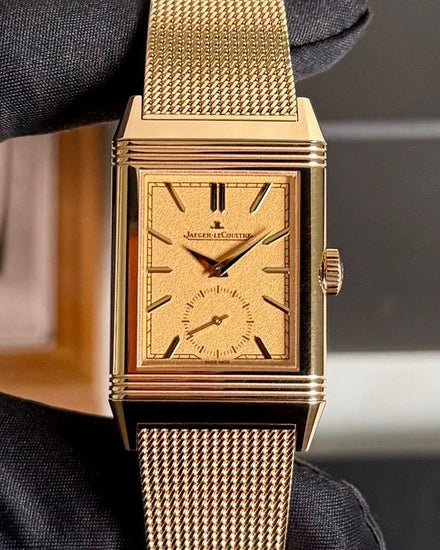 2025 Jaeger-LeCoultre Reverso Tribute Monoface Small Seconds 27.4MM Gold Dial Rose Gold Bracelet (Q713216J)