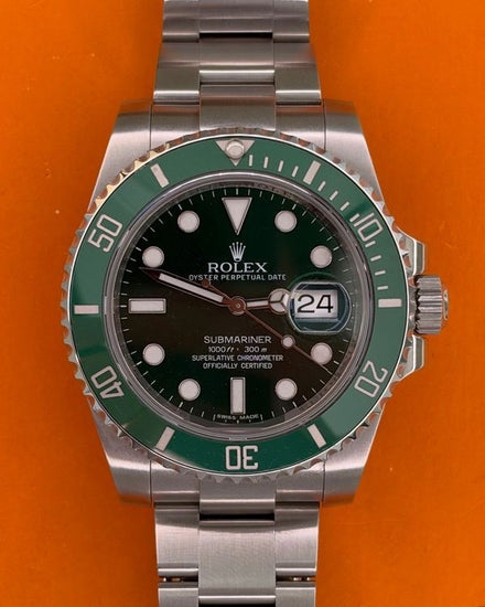 2013 Rolex Submariner Date "Hulk" 40MM Green Dial Oyster Bracelet (116610LV)