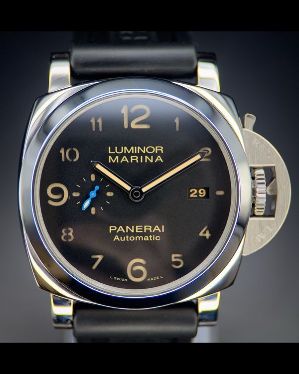 2018 Panerai Luminor Marina 1950 3 Days 44MM Black Dial Rubber Strap (PAM01359)