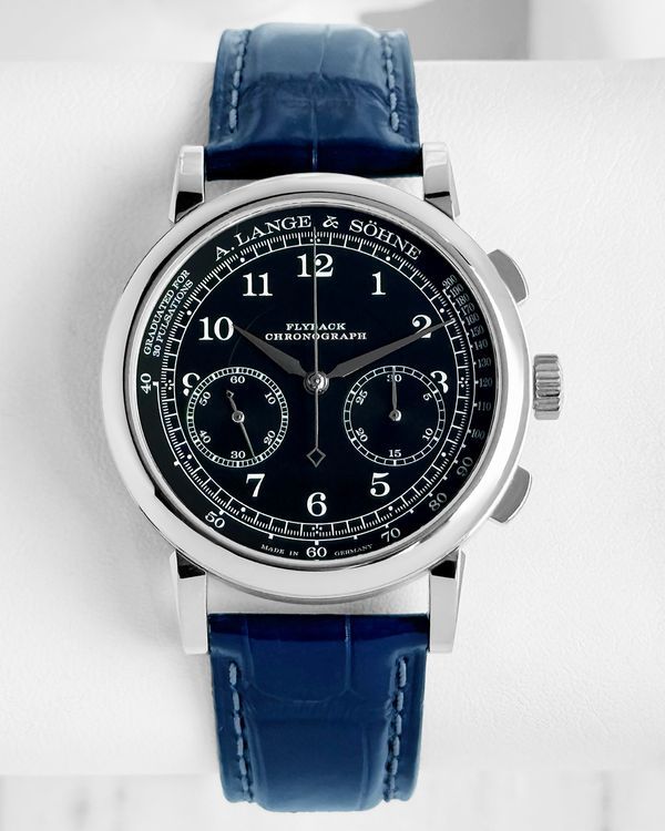 2022 A. Lange & Söhne 1815 Chronograph 39.5MM Black Dial Leather Strap (414.028)