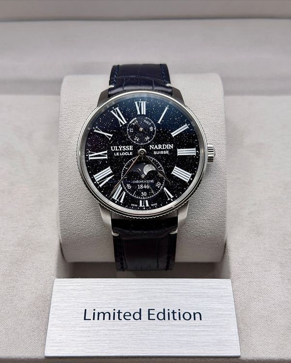2023 Ulysse Nardin Marine Torpilleur Moonphase Aventurine L.E. 42MM Aventurine Dial Leather Strap (1193-310LE-3A-AVE/1A)