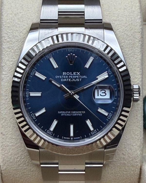 No Reserve - 2022 Rolex Datejust 41MM Blue Dial Oyster Bracelet (126334)