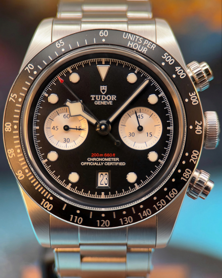 2021 Tudor Black Bay Chrono "Reverse Panda" 41MM Black Dial Steel Bracelet (79360N)