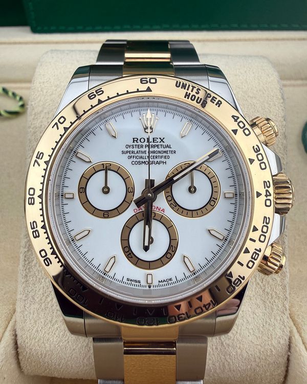 2024 Rolex Cosmograph Daytona 40MM White Dial Two-Tone Oyster Bracelet (126503)