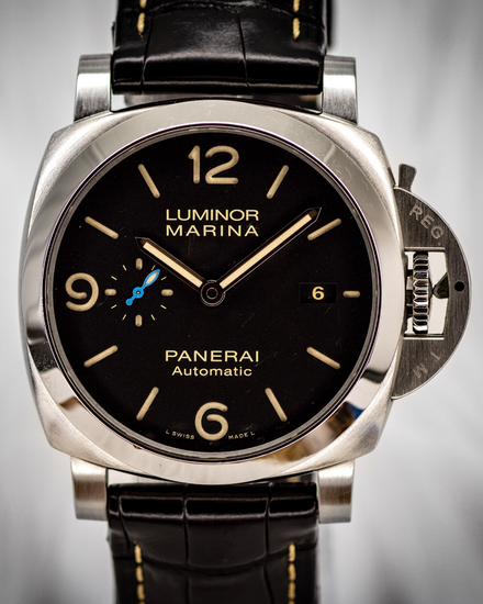 Panerai Luminor Marina 1950 3 Days 44MM Black Dial Leather Strap (PAM01312)