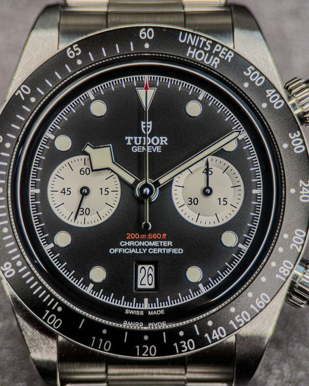 2021 Tudor Black Bay Chrono "Reverse Panda" 41MM Black Dial Steel Bracelet (79360N)