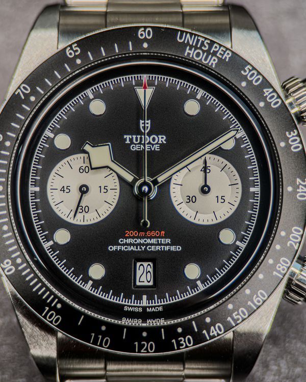 2021 Tudor Black Bay Chrono "Reverse Panda" 41MM Black Dial Steel Bracelet (79360N)