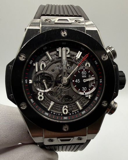 Hublot Big Bang Unico Chronograph 45MM Skeleton Dial Rubber Strap (411.NM.1170.RX)