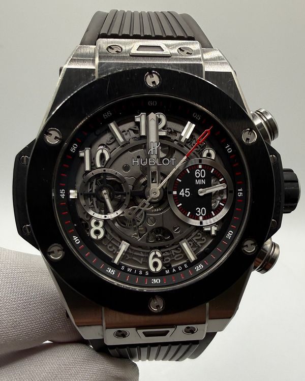 Hublot Big Bang Unico Chronograph 44MM Skeleton Dial Rubber Strap (411.NM.1170.RX)
